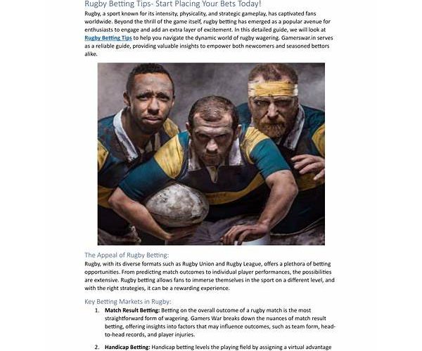 The Best Rugby Betting Tips for Savvy Bettors