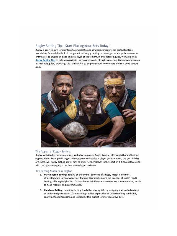 The Best Rugby Betting Tips for Savvy Bettors